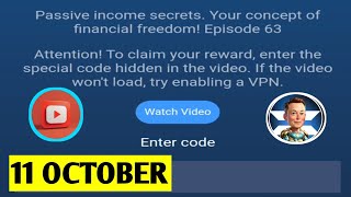 Passive income secrets Your concept of financial freedom Episode 63  X Empire Video Code [upl. by Tadd]