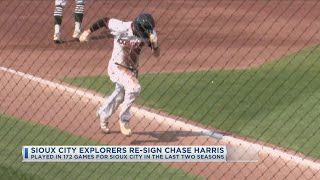 Sioux City Explorers ReSign Chase Harris [upl. by Ashlie692]