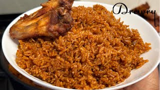 TASTY GHANA JOLLOF RICE RECIPE WITH FRIED CHICKEN  PT2 [upl. by Januisz]