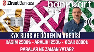 BU AY 2500 TL KYK PARASI NE ZAMAN YATAR NASIL SORGULANIR BANKKART OLMADAN para ÇEKİLİR Mİ [upl. by Nonnair]