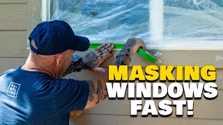 Masking Windows Fast How to use a painters hand masker How to mask windows [upl. by Ennyleuqcaj]