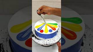 Vanilla Rainbow Cake Design Birthday Cake video cake shortvideo short trending youtubeshorts [upl. by Leno]