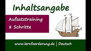 ✅ Inhaltsangabe In 8 Schritten eine tolle Inhaltsangabe schreiben  Beispiel [upl. by Prowel]