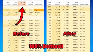 Terbaru Cara Mengatasi DISK USAGE 100 Pada Windows 10 Dan 11 [upl. by Newel]