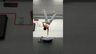 Wholesome lil gym moment🥹 calisthenics gym bosuball handstanding [upl. by Bradwell492]