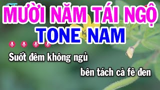 Karaoke Mười Năm Tái Ngộ Tone Nam  Gm  Nhạc Sống Hay  Đại Lý Karaoke [upl. by Nahtanaoj]