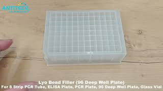 Lyo Bead Filler For 96 Deep Well Plate  PCR Beads Filling Device For 96 Deep Well Plate  Lyobeads [upl. by Hubert523]