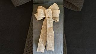 How to Make a Simple Burlap Bow [upl. by Sylvia]