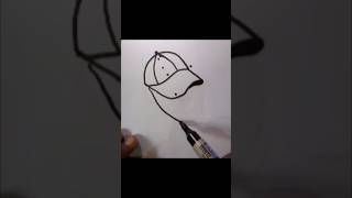 How to draw a cap on head easy drawing easydrawimg art drawingideas [upl. by Sert]