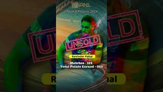 Pro Kabaddi 2024 Unsold Players short prokabaddi prokabaddiauction [upl. by Aitas667]