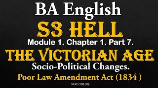 Poor Law Amendment Act  1834  S3 BA English HELL Module 1 Chapter 1 The Victorian Age Part 7 [upl. by Nirrek]