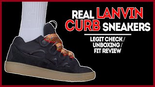 Real LANVIN CURB Sneakers  Legit check unboxing amp fit review [upl. by Maurene]