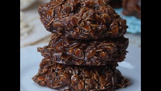 No Bake Chocolate Oatmeal Cookies  Dessert [upl. by Arutnev269]