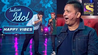 इस Duo के quotChinnamma Chilakkammaquot Act ने नचा दिया Sukhwinder जी को  Indian Idol  Neha Happy Vibes [upl. by Atinuaj]