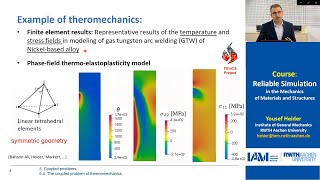 10 The coupled problem of thermomechanics  coupling terms numerical treatment  Yousef Heider [upl. by Aihsatal]