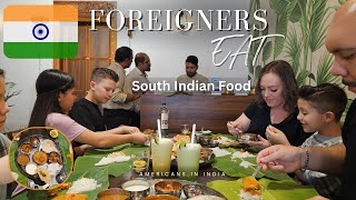 FORIEGNERS taste SOUTH INDIAN food for the FIRST TIME 🇮🇳 Indianfood Indianfoodreaction reaction [upl. by Lemaj]