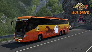 Indian Bus 🇮🇳 On Europe Roads 🇪🇺 🔥DLC West Balkans🔥 Scania Touring  ETS2 Bus Mod EP7 [upl. by Eniamsaj]