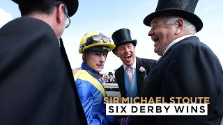 SIR MICHAEL STOUTES SIX EPSOM DERBY WINS  FROM SHERGAR TO DESERT CROWN [upl. by Fabrianne]