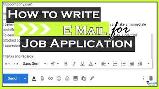 Email for Job Application  How to Write an Email for Company Job  LearnVid Dr Dipti [upl. by Naltiak819]