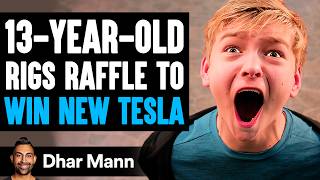 14YearOld RIGS RAFFLE TO WIN New TESLA What Happens Next Is Shocking  Dhar Mann Studios [upl. by Yrogiarc]