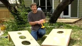 How to Make a Bean Bag Toss Daddy DIY  Video [upl. by Bowe]