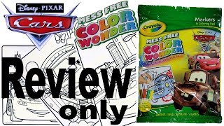 Full Coloring Book Review  Disney Cars  Crayola Color Wonder Mess Free For Kids [upl. by Savell357]