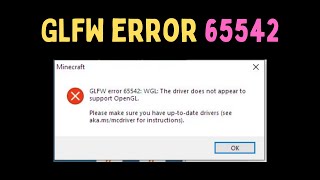 How to Fix Minecraft GLFW Error 65542 on Windows 11 [upl. by Hsirt]