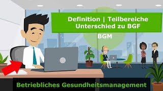 Betriebliches Gesundheitsmanagement BGM  Basic Infos Unterschied zu BGF und Teilbereiche [upl. by Mungam]