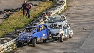 Banger Racing Angmering Oval Raceway CB Contact 17032019 [upl. by Saum]