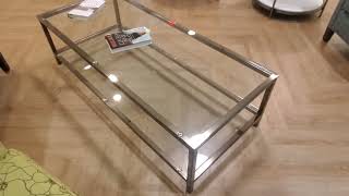 Glass Coffee Table with Shelf Review [upl. by Avik]