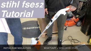 BORDEADORA  STIHL FSE 52  Tutorial características unboxing y review [upl. by Etsyrk554]