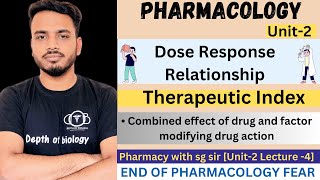 Dose response relationship  therapeutic index  combined effect of drug and factor modifying sgsir [upl. by Tallbott]