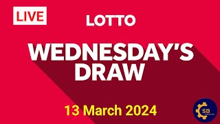 The National Lottery Lotto draw Result from Wednesday 13 March 2024  Lotto Wednesday Draw Live [upl. by Oriana]