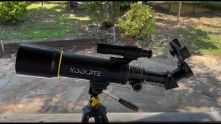 Koolpte 70mm Aperture 400mm AZ Mount Astronomical Refracting Telescope 20x 200x for Kids Adults [upl. by Gates]