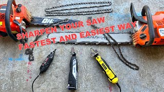 How to Sharpen Chainsaws the Easiest and Fastest Way [upl. by Naitsabas193]