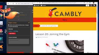 Cambly  Using the library button  Split Screen lessons [upl. by Endaira414]