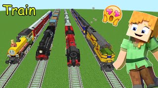 Create Steam n Rails Train Coupler use  Create Mod Train Minecraft [upl. by Akimal644]