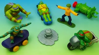 2003 TEENAGE MUTANT NINJA TURTLES set of 5 BURGER KING COLLECTIBLES VIDEO REVIEW [upl. by Strickland]