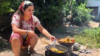 Ultimate Rural Arabic meat Majboos recipe cooking in village  village cooking [upl. by Annaya9]