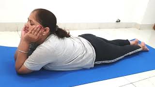 3 day 3 Asanas Benefits of Makarasana Crocodile Pose sumanyoga3789 [upl. by Lampert]