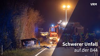 Schwerer Unfall auf B44 [upl. by Nedry]