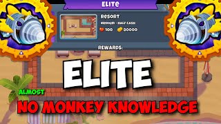 BTD6 Dreadbloon Half Cash Elite Tutorial  Almost No Monkey Knowledge  on Resort [upl. by Koenraad44]