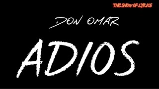 Don Omar  Adiós Letra [upl. by Torbert253]