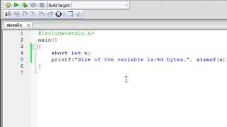 C Programming Tutorial  31 Sizeof Operator [upl. by Assirram938]