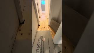 Adding durock on subfloor [upl. by Eletnahc]