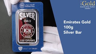 100 Gram Silver Bar Emirates Gold [upl. by Thorvald]