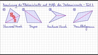 Mathematik  Klasse 7  Flächeninhalt Viereck mit Determinante  Teil 1  Einführung und Beispiel [upl. by Quintie370]