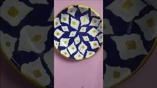 II DIY WALL PLATE PAINTING🌼 II youtubeshorts diy diycrafts painting [upl. by Nnairet]