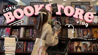 cozy bookstore vlog 🧸💌🎀✨spend the day book shopping with me at barnes amp noble  book haul [upl. by Hteboj]