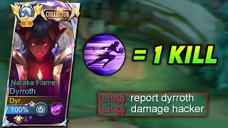 DYRROTH 2nd SKILL  1 KILL IS BACK 🔥 NEW DYRROTH BEST ONESHOT BUILD IS HERE [upl. by Pollock]